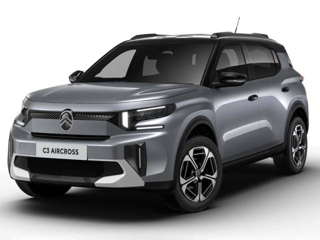 Citroen C3 Aircross 1.2 Turbo PLUS Euro 6 (s/s) 5dr SUV Petrol Mercury Grey with Black Roof