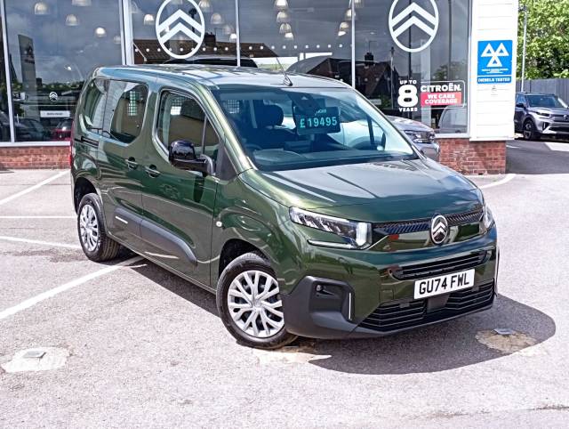 Citroen Berlingo 1.2 PureTech PLUS M Euro 6 (s/s) 5dr Combi Van Petrol Green